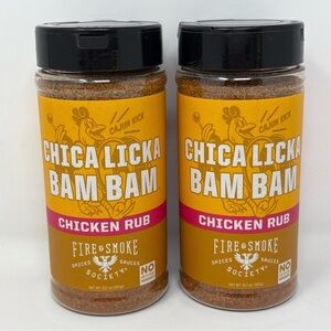 Chica Licka Bam Bam Chicken Rub Gluten Free 2 Pack Seasoning 10.7 oz
